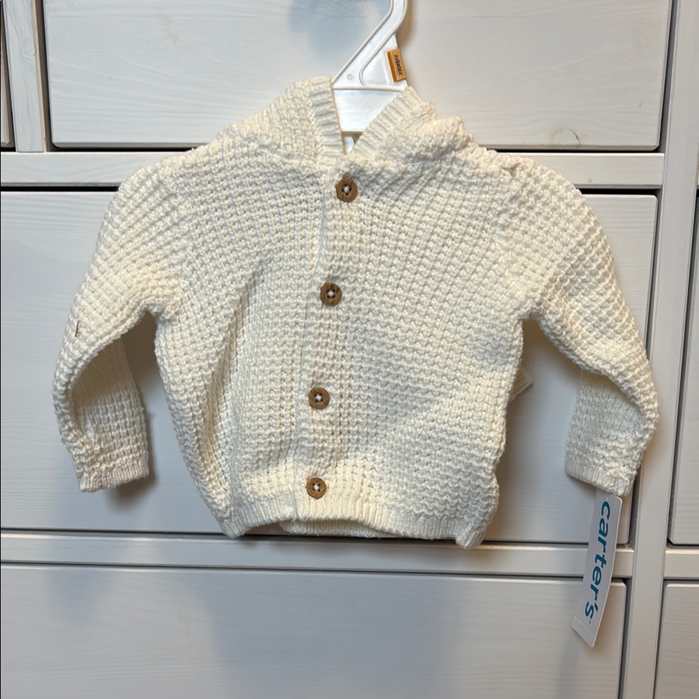 Carter's Newborn Cream Knit Button-Up